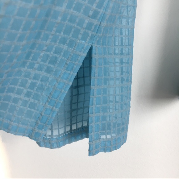 Jones New York Signature Petite PP Blue Blouse - Picture 7 of 9